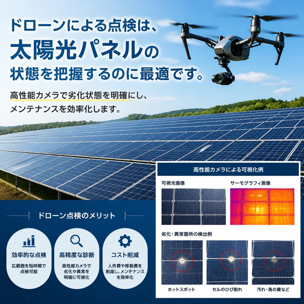 太陽光発電の点検もお任せ