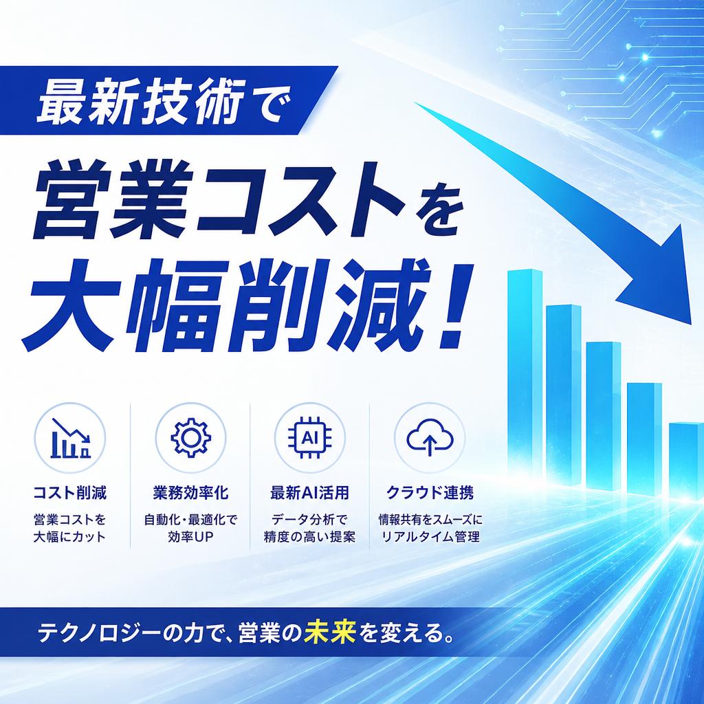 最新技術で営業コストを大幅削減！