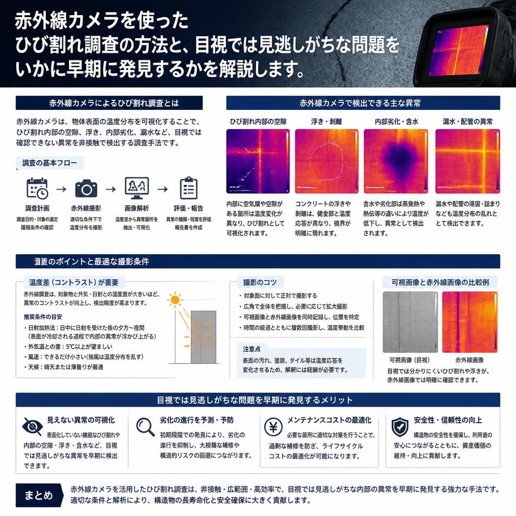 ひび割れ調査の高精度