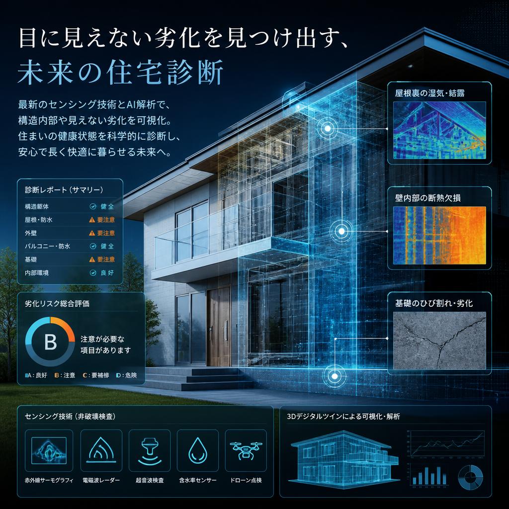 目に見えない劣化を見つけ出す、未来の住宅診断